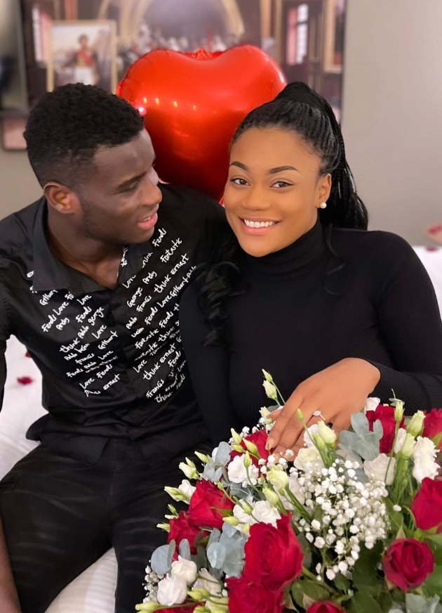 Paul Onuachu of KRC Genk and Super Eagles of Nigeria proposes marriage to his Ghanian lover Tracy Acheampong