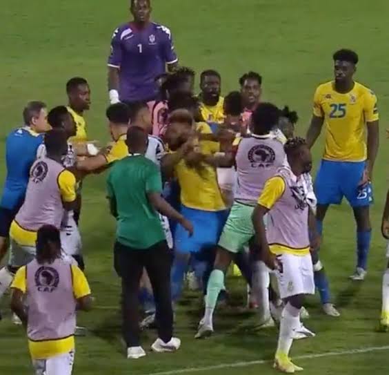 Ghana's Benjamin Tetteh Sent Off At Fulltime In Their AFCON match Against Gabon Despite Coming in As A Substitute