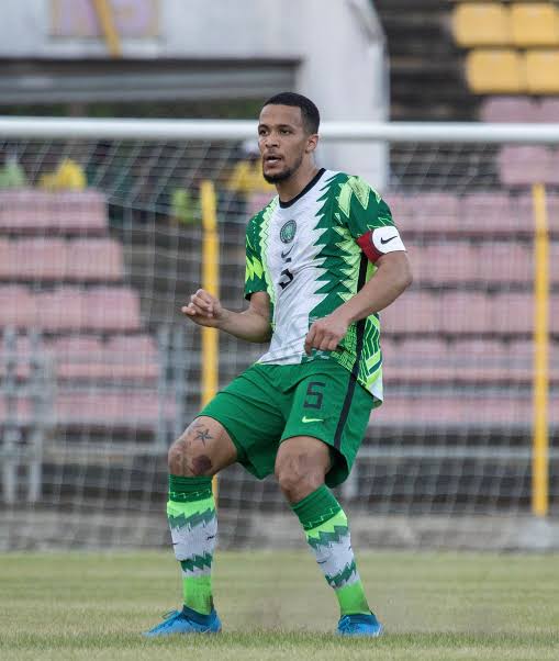 William Troost-Ekong in action for the Super Eagles of Nigeria. 