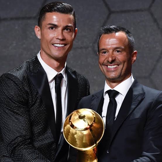 Cristiano Ronaldo and his agent Jorge Mendes.