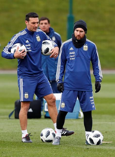 File photo of Lionel Messi and coach Lionel Scaloni. 