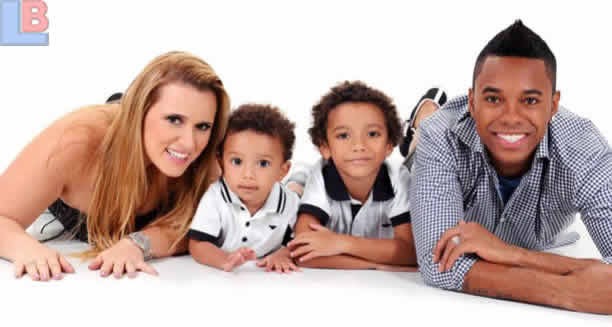 File photo of Robinho and his family. 