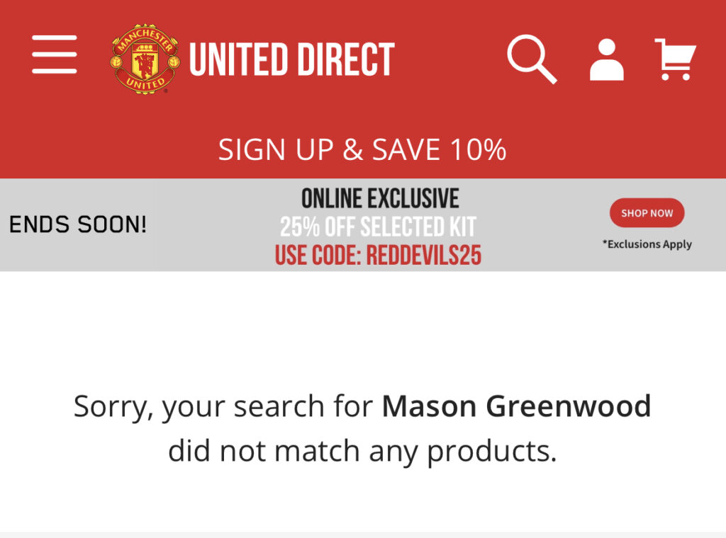 Manchester United permits fans to swap their Mason Greenwood shirt with other players' shirt
