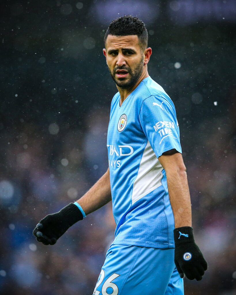 Riyad Mahrez is the top scorer at Manchester City but Pep Guardiola says the winger is a "little bit weak"