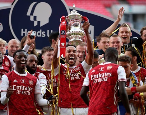 Pierre-Emerick Aubameyang captained Arsenal to 2019-2020 FA Cup triumph. 