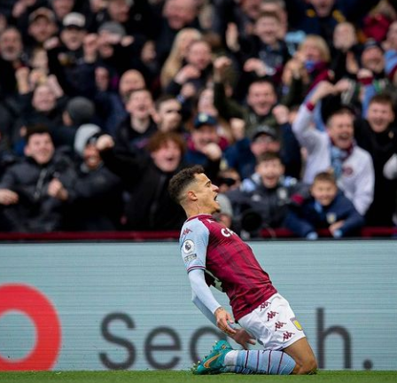 Philippe Coutinho was "right up there with his Liverpool form of old" according to coach Steven Gerrard of Aston Villa