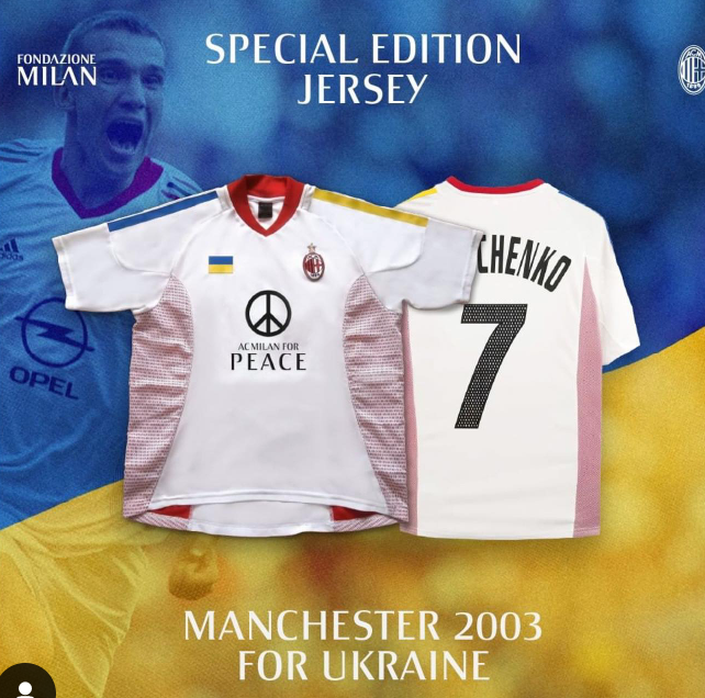 AC Milan designed a special edition kit inspired by Andriy Shevchenko