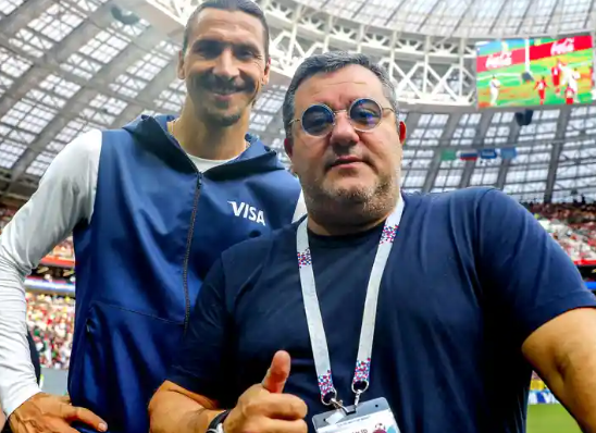 Zlatan Ibrahimovic and Agent Mino Raiola.