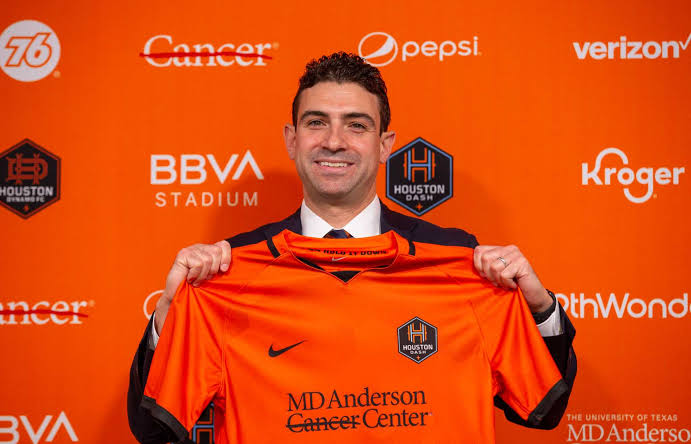 Ted Segal unveiling himself as the majority owner of  Houston Dynamo.