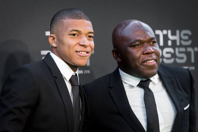 Kylian Mbappe and his father, Wilfried Mbappé.