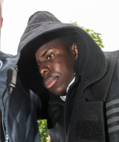 A picture of Kurt Zouma taken during his arrival at Thames Magistrates' Court in London.