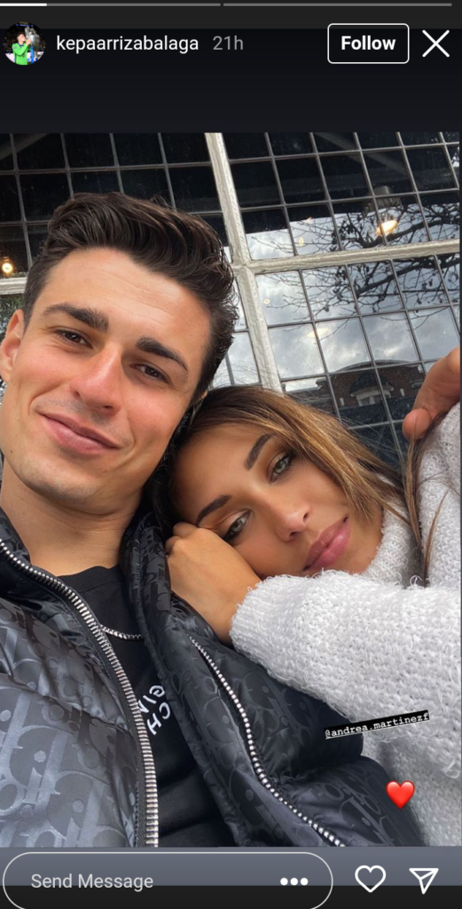 Kepa Arrizabalaga of Chelsea flaunts his girlfriend, Andrea Martinez, know more about her here