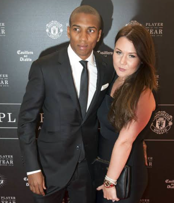 Ashley Young and his wife Nicky Pike.