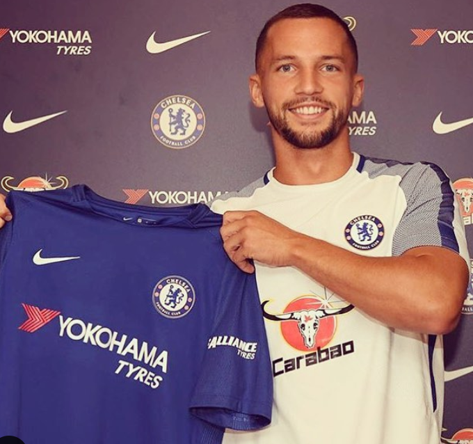 Danny Drinkwater during his unveiling at Chelsea in 2017.