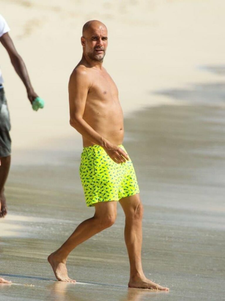 Pep Guardiola enjoying beach life in Barbados