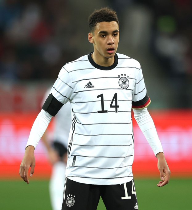 Jamal Musiala in Germany national team colors. 