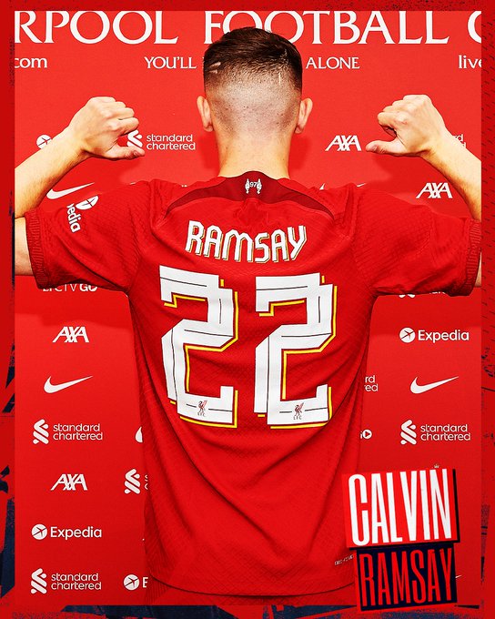 Ramsay will wear shirt number 22 at Liverpool next season.