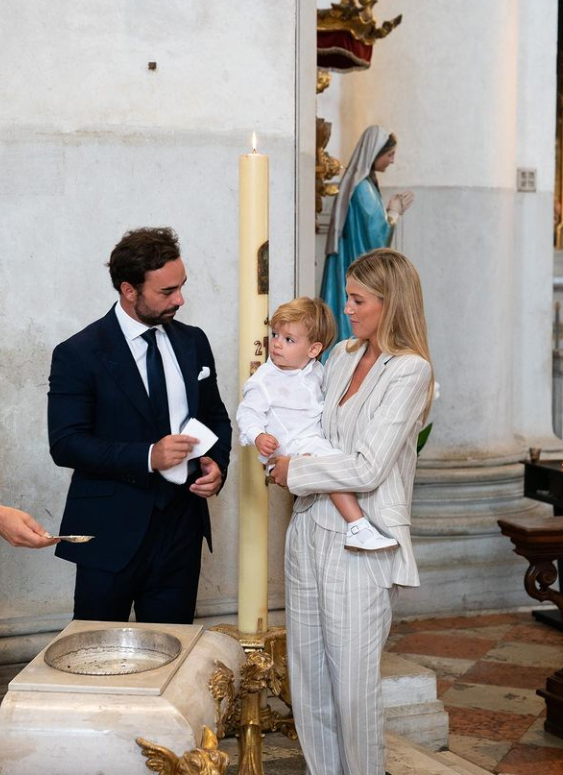 Alvaro Morata and his wife Alice Campello baptize their three kids Leonardo, Alessandro, and Edoardo