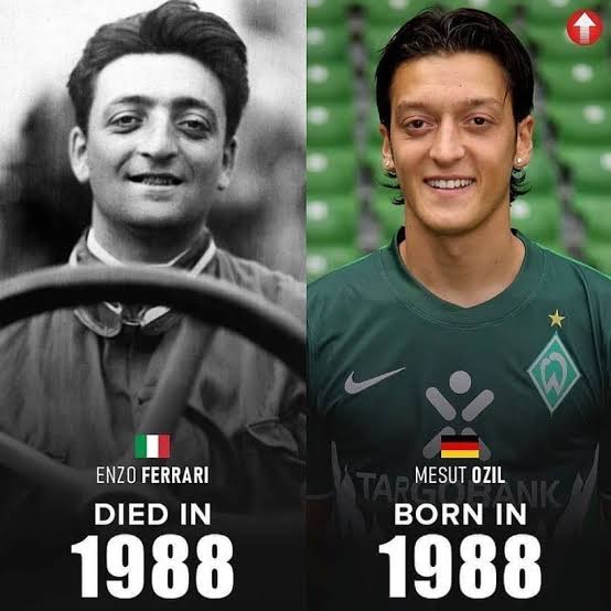Are Mesut Ozil and Enzo Ferrari related?