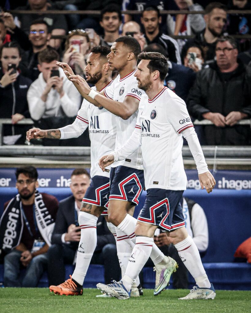 Messi, Neymar and Mbappe 
