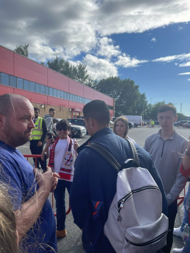 Cristiano Ronaldo was spotted leaving Old Trafford before the end of Man United's preseason game against Rayo Vallecano.