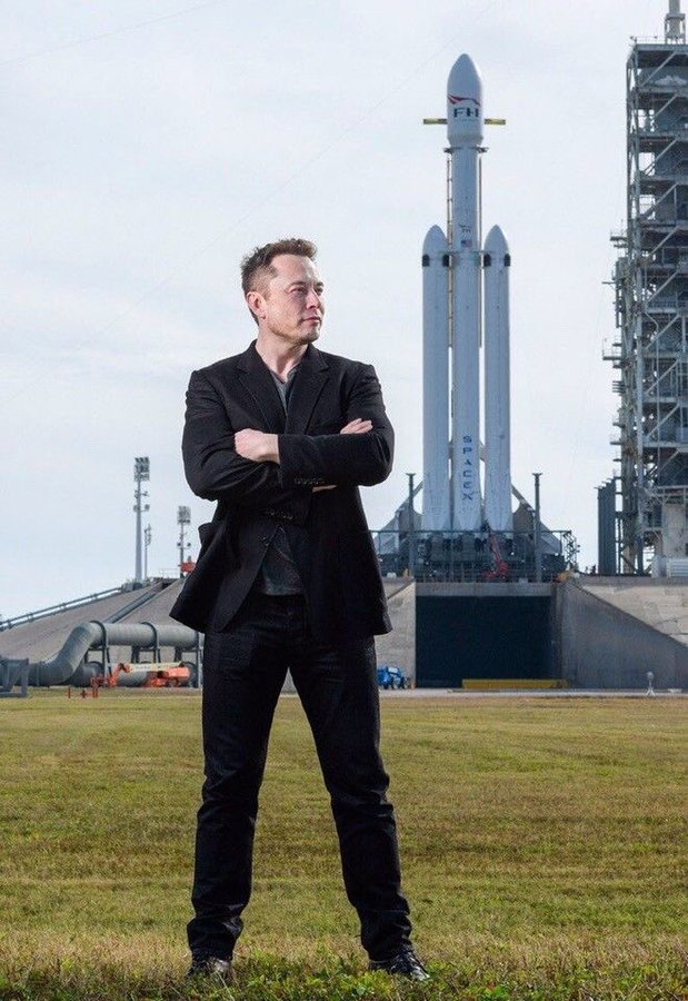 Elon Musk at his Space Station in United States.