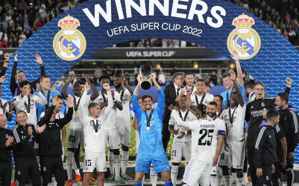 Thiabut Courtois conducted four interviews in four different languages after Real Madrid's UEFA Super Cup win over Eintracht Frankfurt