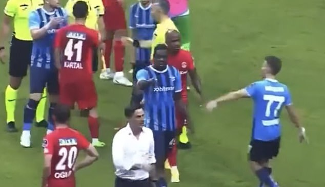 Mario Balotelli And His Coach Vincenzo Montella Fights Dirty After Adana Demirspor's Win Against Umraniye (Video)