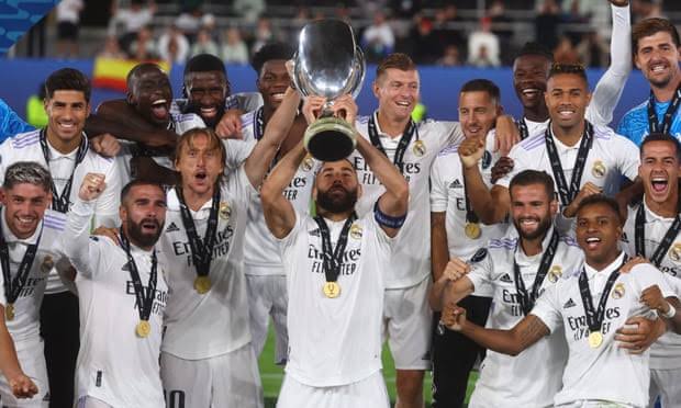 Real Madrid Beat Eintracht Frankfurt 2:0 To Win Their First Trophy Of The Season Thanks To Goals Benzema and Alaba