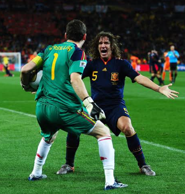 Iker Casillas and Carles Puyol during their time together in Spain's national team. 