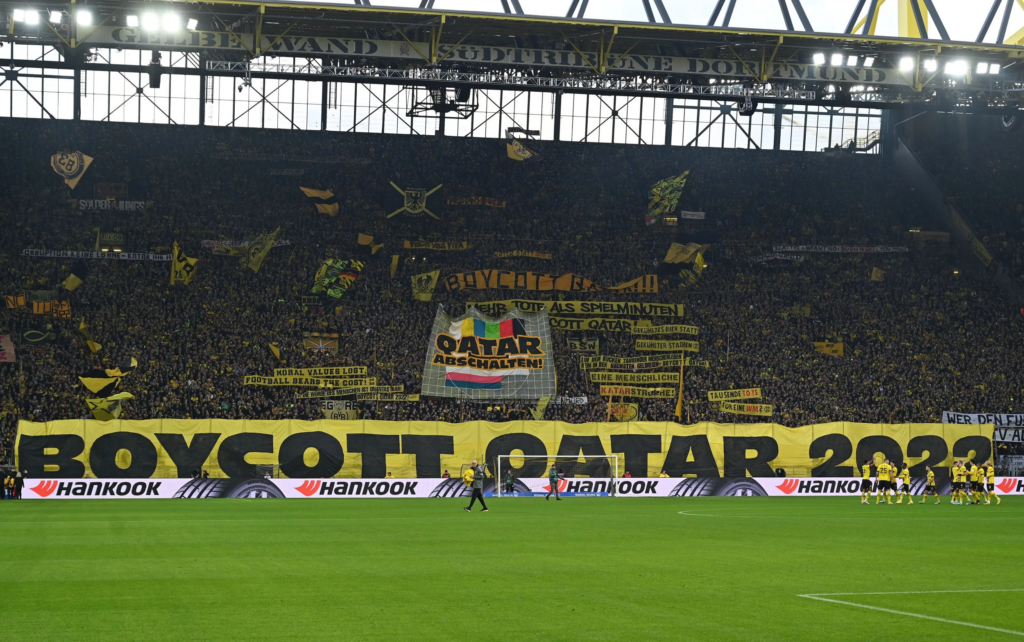 German Bundesliga Fans Stage Mass Anti-Qatar Protests Ahead Of The World Cup