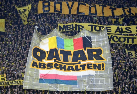 German Bundesliga Fans Stage Mass Anti-Qatar Protests Ahead Of The World Cup