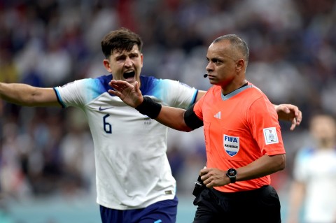 Harry Maguire didn't hold back when criticizing referee Wilton Sampaio following England's World Cup loss