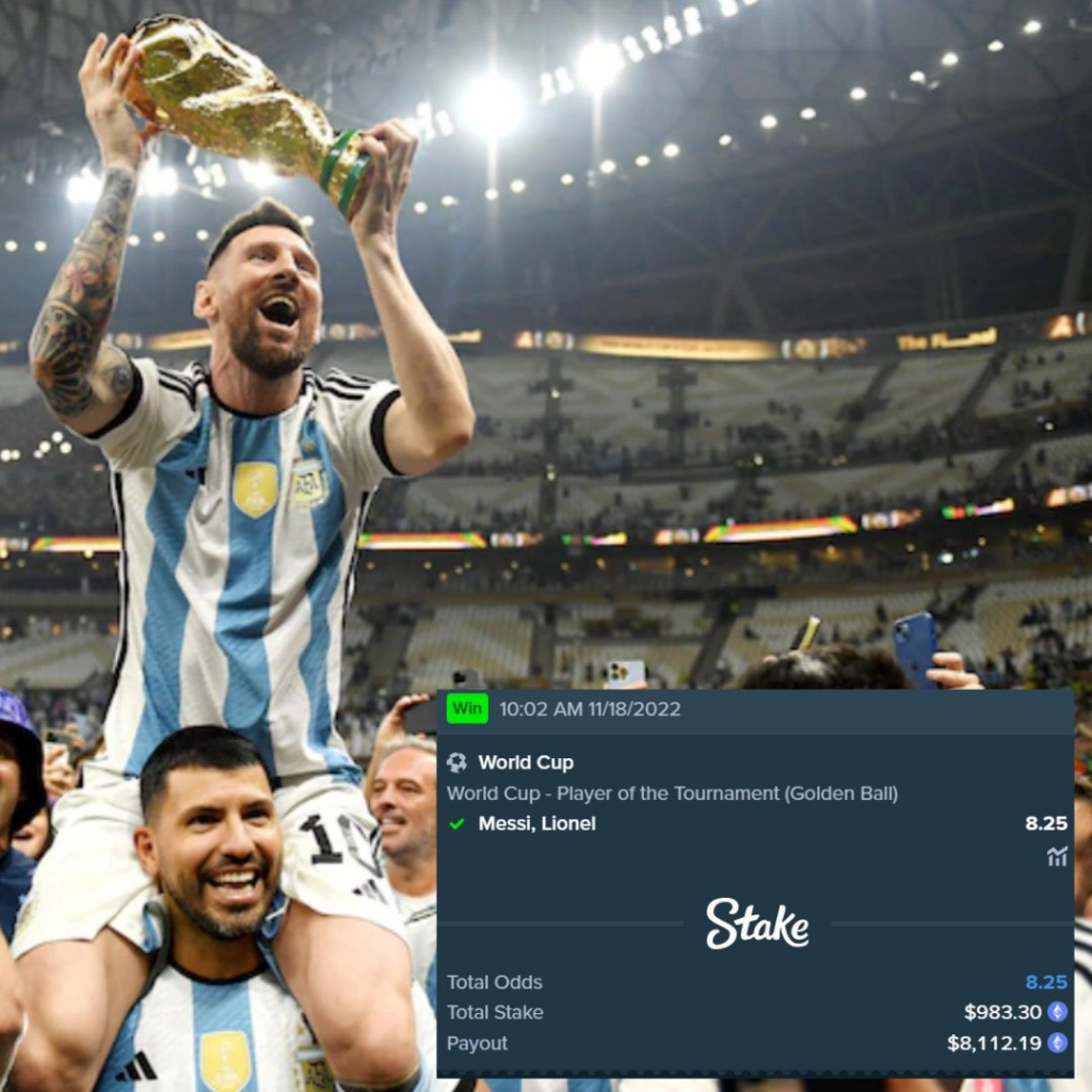 Sergio Aguero has been celebrating with Argentina and forgot about his £7,000 World Cup wager on Lionel Messi