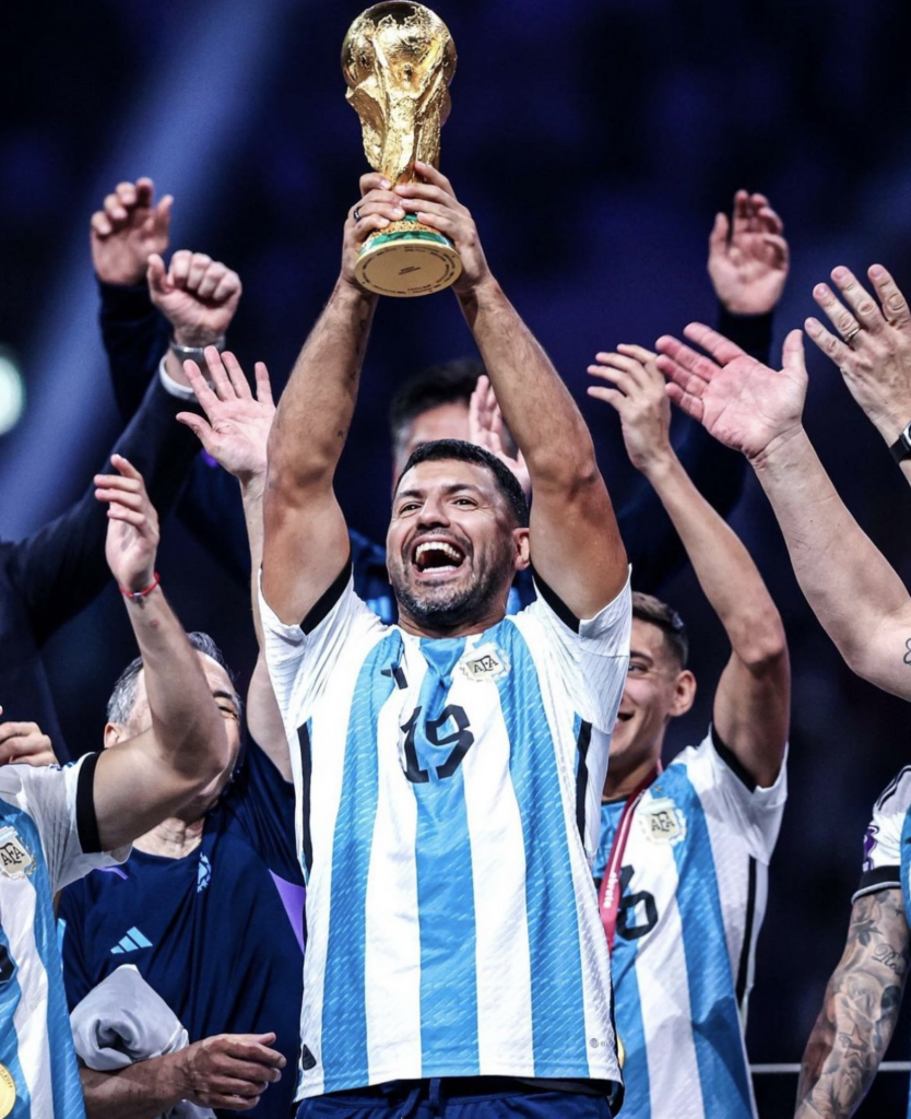 Sergio Aguero has been celebrating with Argentina and forgot about his £7,000 World Cup wager on Lionel Messi