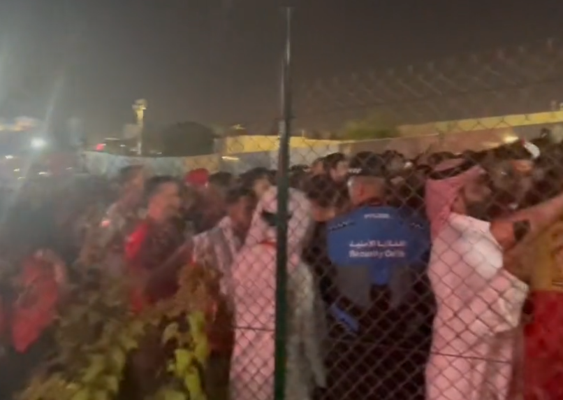 Spain v Morocco: Police In Qatar Seen On Camera Punching Yelling Spectators Outside The Stadium