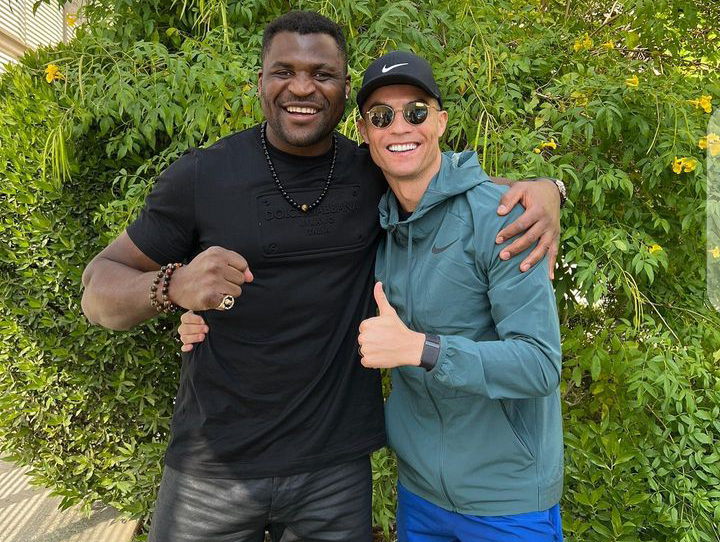 Cristiano Ronaldo Hangs Out With UFc Champion Francis Ngannou