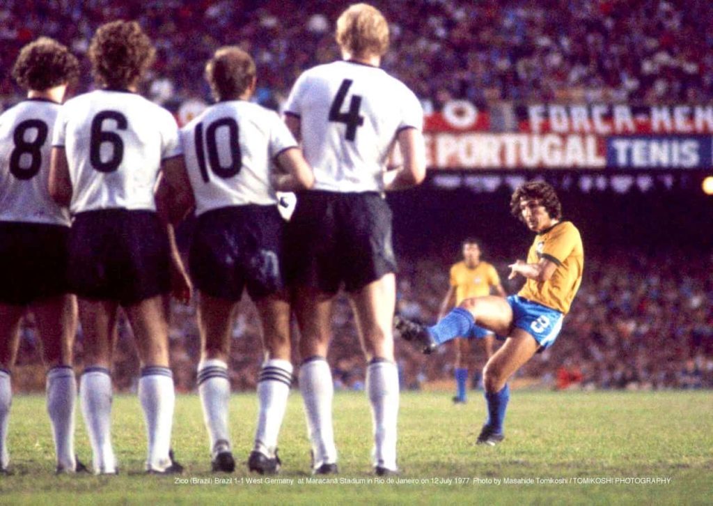 Zico about one of his trademark free-kicks 