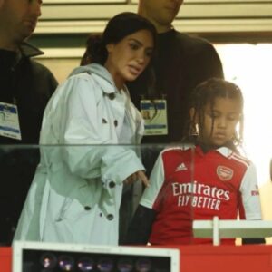 Kim Kardashian at the Emirate Stadium last Thursday
