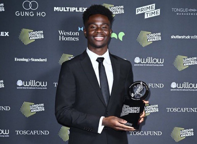 Bukayo Saka Bags London Football Awards Young Player Of The Year