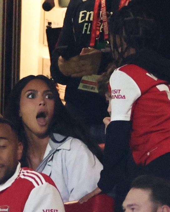 Kim Kardashian Turned Up At The Emirates As Arsenal Exit Europa League