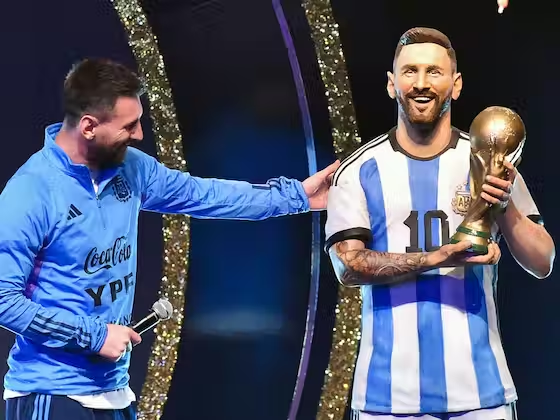 Lionel Messi Honored With Baton of Football Statue By CONMEBOL 