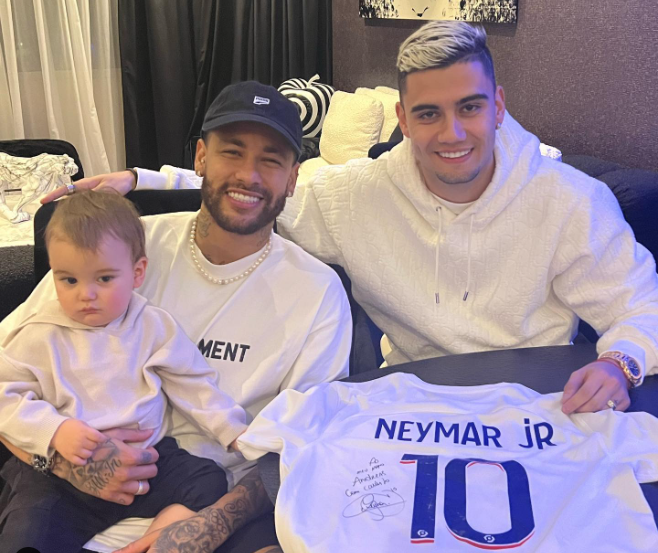 Andreas Pereira Hangs Out With Teammate Neymar Jr