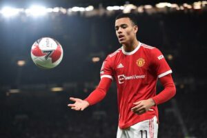 Mason Greenwood in the colours of Manchester United