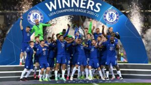Chelsea winning the 2021 UEFA Champions League