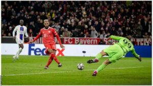 Image of Bayern Munich, Choupo-Moting's finish against PSG in the UEFA Champions League
