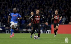 Ismael Bennacer in possession of the ball for AC Milan