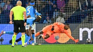 Victor Osimhen netted his 26th goal of the season against AC Milan in the UEFA Champions League 