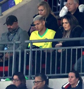Richarlison in the stands during the England V Brazil game 