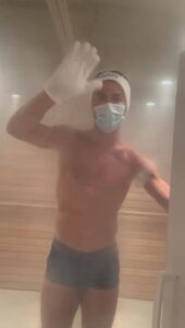 An Image of Cristiano Ronaldo undertaking Cryotherapy treatment